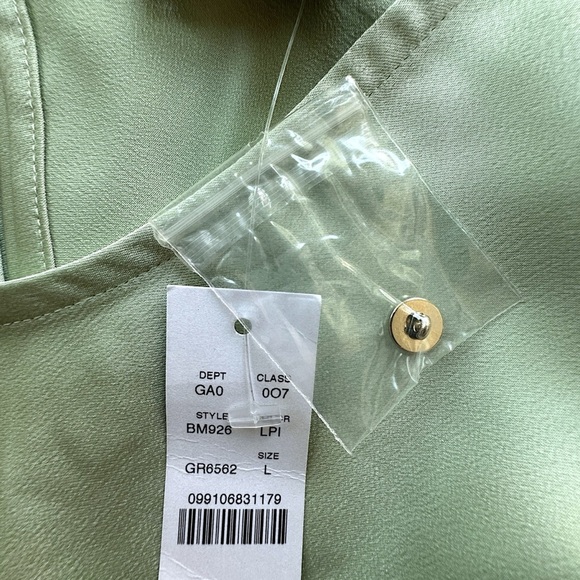 J CREW | NWOT WINTER GARDEN RUFFLE SLEEVE TOP BLOUSE LIGHT PEPPERMINT | LARGE - Picture 9 of 9